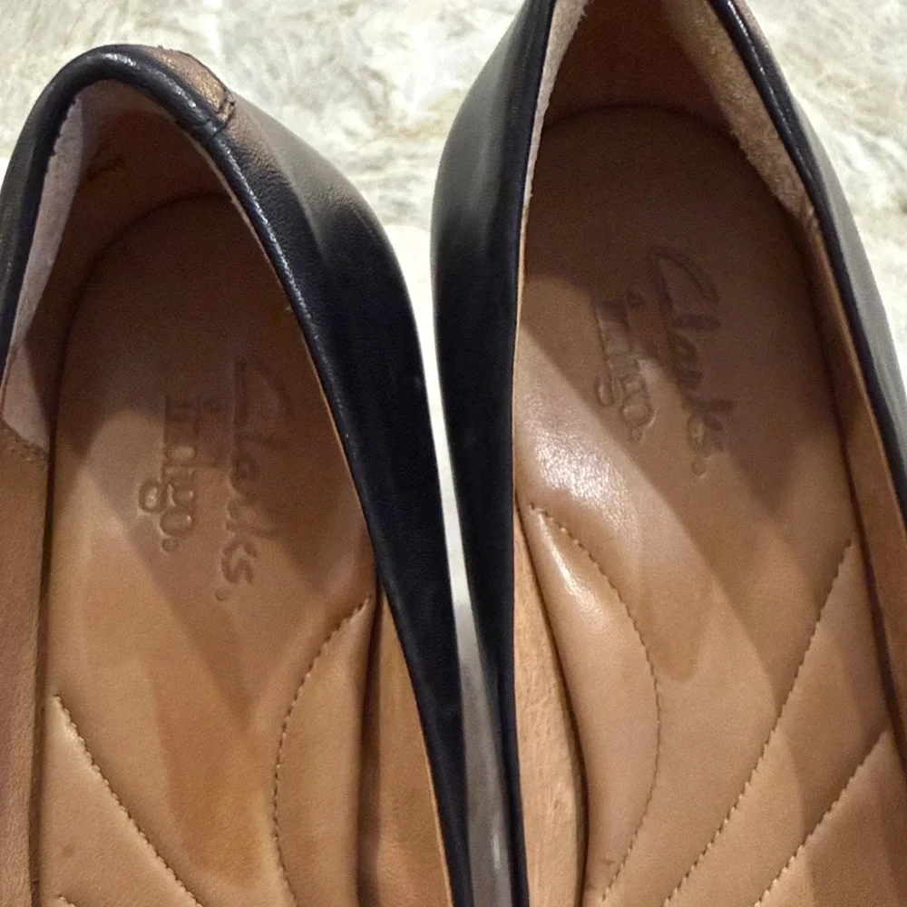 Clark's Indigo platform pumps round toe black 8 - Picture 8 of 8